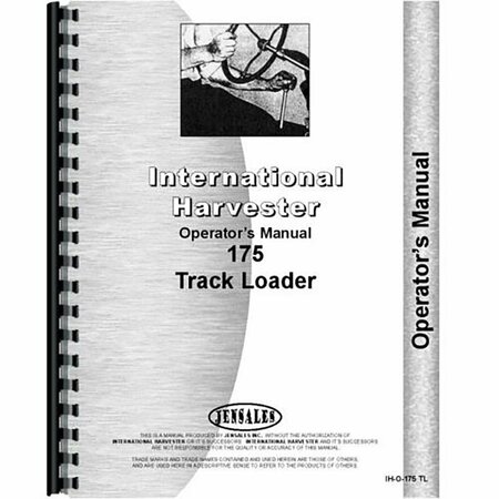 AFTERMARKET Fits International Harvester 175 Crawler Operators Manual RAP73133